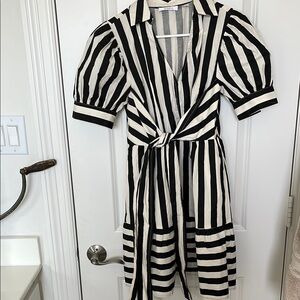 Striped Black and White Dress